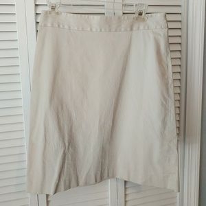 Banana Republic khaki cotton stretch pencil skirt